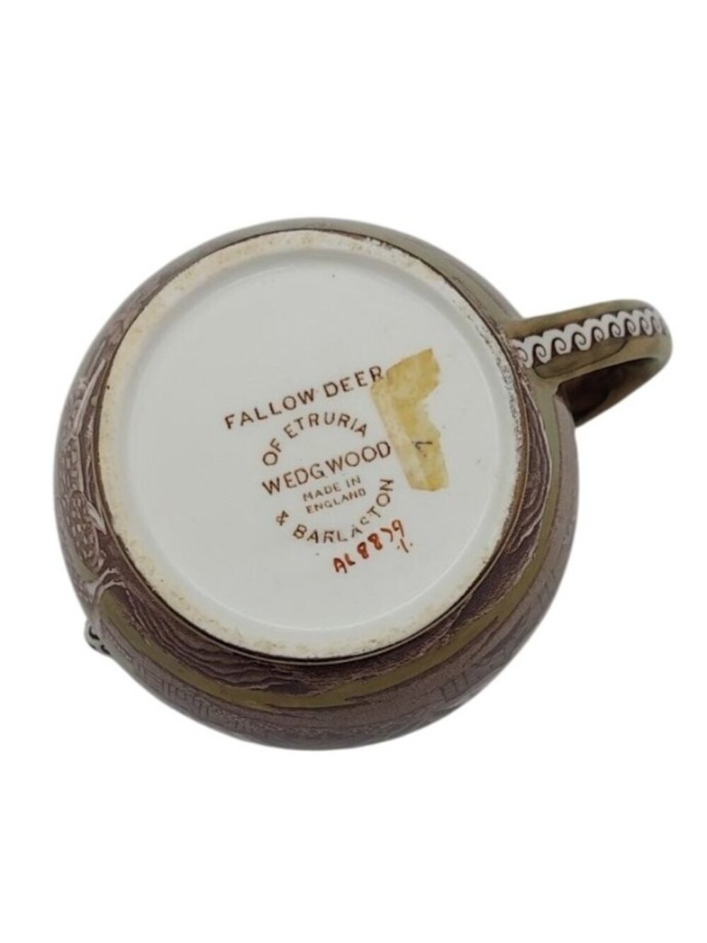 Wedgwood Copper Luster Creamer Fallow Deer Etruria & Barlaston England Vintage - Picture 7 of 9